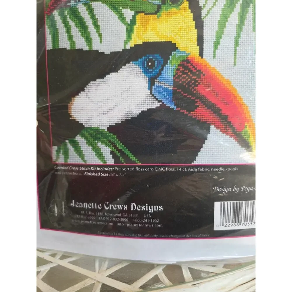 Jeanette Crews Presents Two Toucans Counted Cross Stitch Kit 8